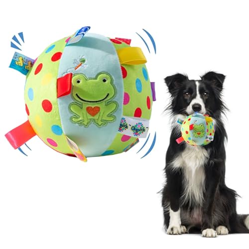 CHDGSJ Interaktives Hunde-Plüschspielzeug, Ball, Kauspielzeug für Hunde, langlebig mit Sound,Hundespielzeug für mittelgroße und große Hunde, Geschenke zum Spielen und Training(C,1) von CHDGSJ