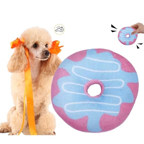 CHDGSJ Robustes Hundeplüschspielzeug,Kauspielzeug für Hunde,interaktiver Begleiter,lustiges Trainingsspielzeug mit quietschendem Sound für kleine und mittelgroße Welpen(D,1) von CHDGSJ