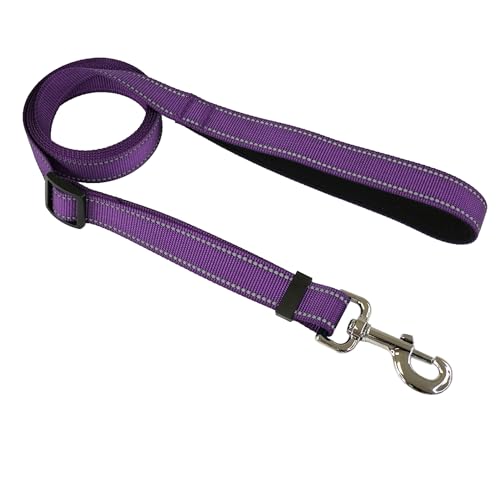 Verstellbare Leine von 90 bis 150 cm, ideal für kleine, mittelgroße und große Hunde (lila) von CHECKBO