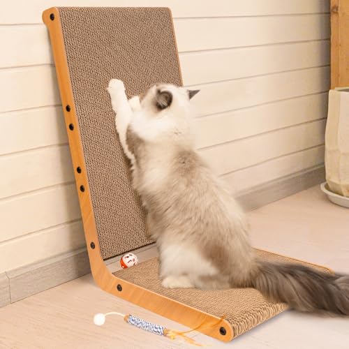 CHEERHOME PETS Breiter Katzenkratzbaum, L-förmig, für Indoor-Katzen, 32 x 59,9 cm, vertikaler Katzenkratzbaum aus Karton, Größe L CHEERHOME PETS Breiter Katzenkratzbaum, L-förmig, für Indoor-Katzen, 32 x 59,9 cm, vertikaler Katzenkratzbaum aus Karton, Größe L von CHEERHOME PETS