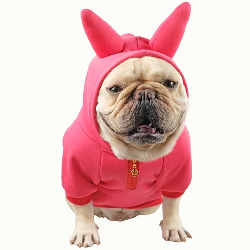 CHEERTAILS Halloween-Kostüm für Hunde, französische Bulldogge, Pullover, für kleine Hunde, Fleecepullover, Mädchen und Jungen, Frenchie-Kleidung, Kapuzenpullover, Wintermantel, Hemd für kleine CHEERTAILS Halloween-Kostüm für Hunde, französische Bulldogge, Pullover, für kleine Hunde, Fleecepullover, Mädchen und Jungen, Frenchie-Kleidung, Kapuzenpullover, Wintermantel, Hemd für kleine von CHEERTAILS