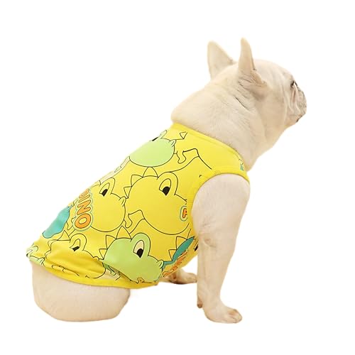 CHEERTAILS Hunde-Shirts für kleine und mittelgroße Hunde, französische Bulldogge, lustiges Dinosaurier-Shirt, Frenchie-Kleidung für Haustiere, atmungsaktive Welpen-Sweatshirts, Baumwoll-Tanktop, CHEERTAILS Hunde-Shirts für kleine und mittelgroße Hunde, französische Bulldogge, lustiges Dinosaurier-Shirt, Frenchie-Kleidung für Haustiere, atmungsaktive Welpen-Sweatshirts, Baumwoll-Tanktop, von CHEERTAILS