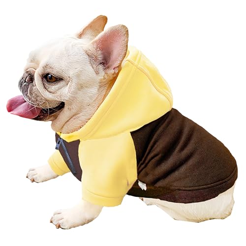 CHEERTAILS Pullover für kleine Hunde für Jungen und Mädchen, Welpenpullover für kleine Hunde, farbblockierte französische Bulldogge, Kapuzen-Sweatshirt für Herbst und Winter, Fleece-Hundekleidung für CHEERTAILS Pullover für kleine Hunde für Jungen und Mädchen, Welpenpullover für kleine Hunde, farbblockierte französische Bulldogge, Kapuzen-Sweatshirt für Herbst und Winter, Fleece-Hundekleidung für von CHEERTAILS