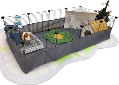 CHEGRON Meerschweinchenkäfig mit herausnehmbarem Einsatz und DIY-Gittern, Hamsterkäfig, Kaninchenkäfig, C&C Kleintierkäfig, PVC-Boden, Kleintiergehege für Igel, Chinchillas, 12 Metallgitter, 12 Stück CHEGRON Meerschweinchenkäfig mit herausnehmbarem Einsatz und DIY-Gittern, Hamsterkäfig, Kaninchenkäfig, C&C Kleintierkäfig, PVC-Boden, Kleintiergehege für Igel, Chinchillas, 12 Metallgitter, 12 Stück von CHEGRON