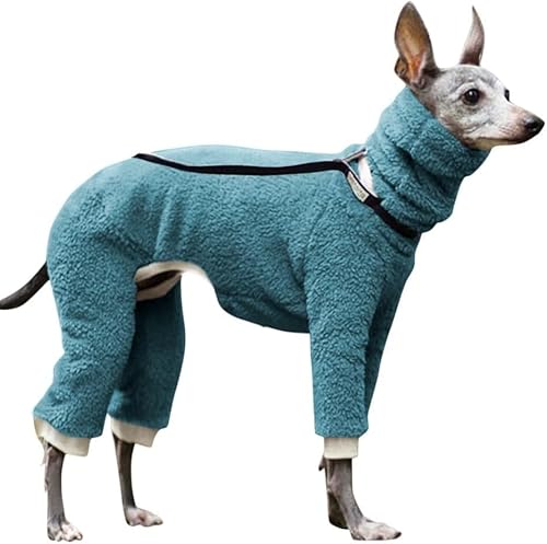Haustiermantel, italienischer Windhund, Kapuzenpullover, warme Winter-Fleecejacke, hoher Kragen, Whippet-Kleidung, Winterkleidung für Hunde,2XL,Blue Haustiermantel, italienischer Windhund, Kapuzenpullover, warme Winter-Fleecejacke, hoher Kragen, Whippet-Kleidung, Winterkleidung für Hunde,2XL,Blue von CHEKZ
