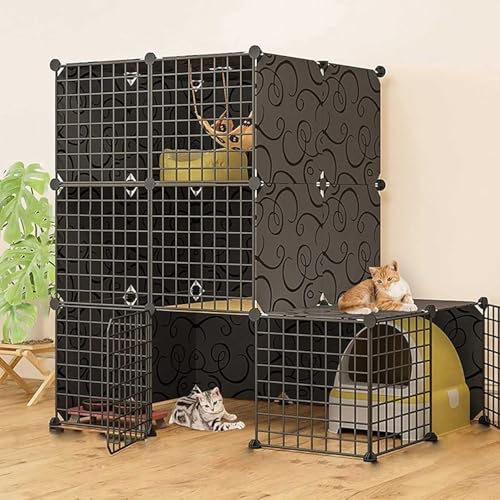 Große Katzenkäfige für den Innenbereich – Katzenkäfig, Zwinger, Katzengehege, Frettchenkäfig, Katzenlaufstall, Katzenzaun, Katzenkäfig mit Katzentoilette, abnehmbarer Trainingsplatz für Haus Große Katzenkäfige für den Innenbereich – Katzenkäfig, Zwinger, Katzengehege, Frettchenkäfig, Katzenlaufstall, Katzenzaun, Katzenkäfig mit Katzentoilette, abnehmbarer Trainingsplatz für Haus von CHEMYO
