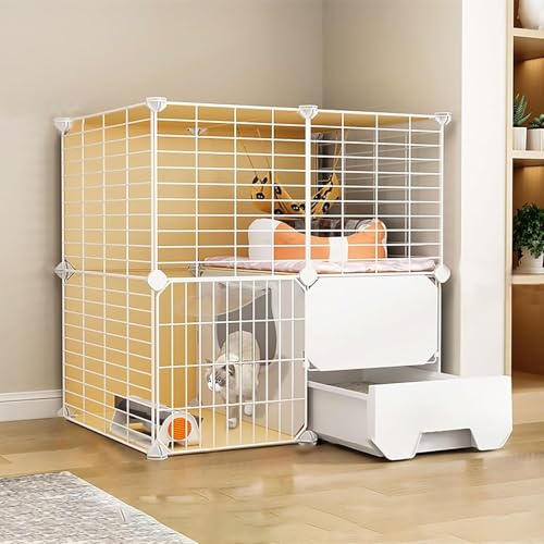 Große Katzenkäfige für den Innenbereich mit Katzentoilette, DIY-Katzenhaus, Laufstall für Haustiere, Katzengehege, Kätzchengehege, abnehmbare Zwinger aus Metalldraht, großer Übungsplatz (Gr Große Katzenkäfige für den Innenbereich mit Katzentoilette, DIY-Katzenhaus, Laufstall für Haustiere, Katzengehege, Kätzchengehege, abnehmbare Zwinger aus Metalldraht, großer Übungsplatz (Gr von CHEMYO