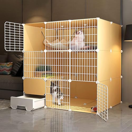 Großer Katzenkäfig – Katzenlaufstall, Katzenkäfig für den Innenbereich, abnehmbarer Metalldraht, DIY-Zwinger für den Innenbereich, Katzenkäfig mit Katzentoilette, abnehmbare Zwinger aus Meta Großer Katzenkäfig – Katzenlaufstall, Katzenkäfig für den Innenbereich, abnehmbarer Metalldraht, DIY-Zwinger für den Innenbereich, Katzenkäfig mit Katzentoilette, abnehmbare Zwinger aus Meta von CHEMYO
