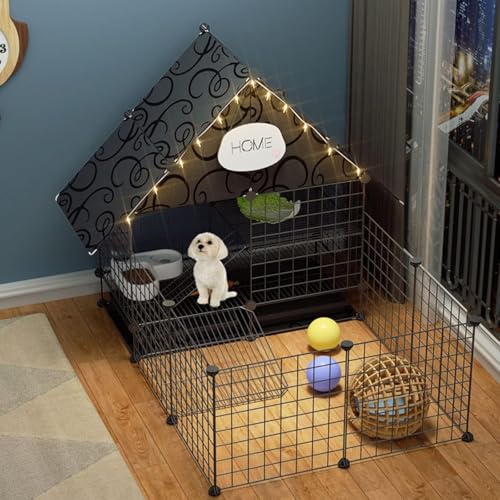 Haustier-Laufstall, Hunde-Laufstall – DIY-Kleintierkäfig für den Innen- und Außenbereich, tragbarer Metalldraht-Hofzaun für Welpen, Kätzchen, Hasen Haustier-Laufstall, Hunde-Laufstall – DIY-Kleintierkäfig für den Innen- und Außenbereich, tragbarer Metalldraht-Hofzaun für Welpen, Kätzchen, Hasen von CHEMYO
