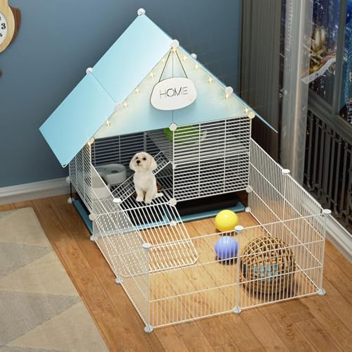 Haustier-Laufstall, Hunde-Laufstall – DIY-Kleintierkäfig für den Innen- und Außenbereich, tragbarer Metalldraht-Hofzaun für Welpen, Kätzchen, Hasen Haustier-Laufstall, Hunde-Laufstall – DIY-Kleintierkäfig für den Innen- und Außenbereich, tragbarer Metalldraht-Hofzaun für Welpen, Kätzchen, Hasen von CHEMYO