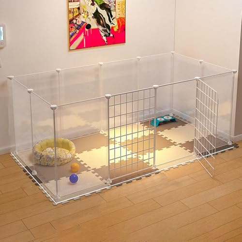 Hundelaufstall, tragbarer Haustierlaufstall, Kaninchenkäfig für den Innenbereich, Kleintierkäfig, Hasenkäfig, transparenter, klarer Kleintierlaufstall, Kaninchenhase für den Innen- und Außen Hundelaufstall, tragbarer Haustierlaufstall, Kaninchenkäfig für den Innenbereich, Kleintierkäfig, Hasenkäfig, transparenter, klarer Kleintierlaufstall, Kaninchenhase für den Innen- und Außen von CHEMYO