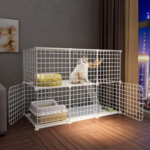 Kätzchenkäfige, Katzennester, Frettchenkäfige, DIY-Design-Haustiergehege für Kleintiere im Innenbereich, geeignet für Kleintiere wie Kätzchen, Hunde, Kaninchen, Chinchillas (Größe: 111 x 73 Kätzchenkäfige, Katzennester, Frettchenkäfige, DIY-Design-Haustiergehege für Kleintiere im Innenbereich, geeignet für Kleintiere wie Kätzchen, Hunde, Kaninchen, Chinchillas (Größe: 111 x 73 von CHEMYO