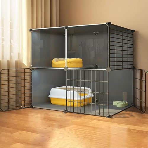 Katzenkäfig, Katzengehege, für den Innenbereich, DIY-Kätzchenkäfig, Katzenhaus, abnehmbare Metalldrahthütten, Kiste, Haustier-Laufstall, großer Übungsort (Größe: ohne Räder, 75 x 39 x 73 cm) Katzenkäfig, Katzengehege, für den Innenbereich, DIY-Kätzchenkäfig, Katzenhaus, abnehmbare Metalldrahthütten, Kiste, Haustier-Laufstall, großer Übungsort (Größe: ohne Räder, 75 x 39 x 73 cm) von CHEMYO