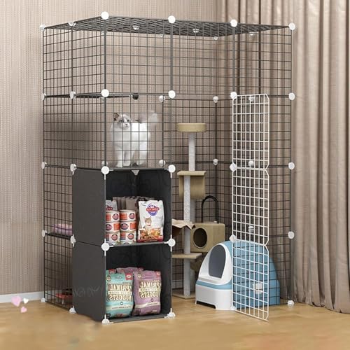 Katzenkäfig – Katzenlaufstall, Haustierkäfige für Katzen, Metallgehege, Netz, Übungshof, Zaun, Käfig für kleine Haustiere, Kaninchen, Igel, Katzen, Meerschweinchen Katzenkäfig – Katzenlaufstall, Haustierkäfige für Katzen, Metallgehege, Netz, Übungshof, Zaun, Käfig für kleine Haustiere, Kaninchen, Igel, Katzen, Meerschweinchen von CHEMYO