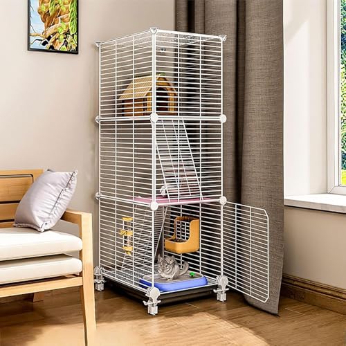 Katzenkäfig für den Innenbereich, Frettchenkäfig, Chinchilla-Käfig, Kleintierkäfige, Katzenhaus, DIY-Haustier-Laufstall, Innenbereich, Haustierkäfige für Katzen, Häschen, Chinchilla, Meersch Katzenkäfig für den Innenbereich, Frettchenkäfig, Chinchilla-Käfig, Kleintierkäfige, Katzenhaus, DIY-Haustier-Laufstall, Innenbereich, Haustierkäfige für Katzen, Häschen, Chinchilla, Meersch von CHEMYO