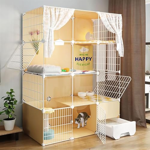 Katzenkäfig für den Innenbereich, großer DIY-Katzenlaufstall, halbgeschlossene Katzenkiste mit Katzentoilette, Kleintierkäfig, abnehmbare Zwingerkiste aus Metalldraht, großer Übungsplatz, id Katzenkäfig für den Innenbereich, großer DIY-Katzenlaufstall, halbgeschlossene Katzenkiste mit Katzentoilette, Kleintierkäfig, abnehmbare Zwingerkiste aus Metalldraht, großer Übungsplatz, id von CHEMYO
