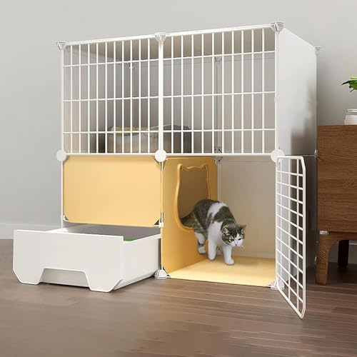 Katzenkäfig für den Innenbereich mit Katzentoilette, Katzengehege, DIY-Katzenhaus, abnehmbarer Metalldraht-Kätzchenkäfig, Katzenzaun, Kleintierkäfige für Katzen, großer Übungsort (Größe: Wei Katzenkäfig für den Innenbereich mit Katzentoilette, Katzengehege, DIY-Katzenhaus, abnehmbarer Metalldraht-Kätzchenkäfig, Katzenzaun, Kleintierkäfige für Katzen, großer Übungsort (Größe: Wei von CHEMYO