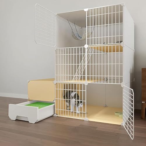 Katzenkäfig für den Innenbereich mit Katzentoilette, Katzengehege, DIY-Katzenhaus, abnehmbarer Metalldraht-Kätzchenkäfig, Katzenzaun, Kleintierkäfige für Katzen, großer Übungsplatz (Größe: W Katzenkäfig für den Innenbereich mit Katzentoilette, Katzengehege, DIY-Katzenhaus, abnehmbarer Metalldraht-Kätzchenkäfig, Katzenzaun, Kleintierkäfige für Katzen, großer Übungsplatz (Größe: W von CHEMYO