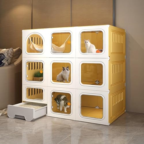 Katzenkäfige für den Innenbereich, Abnehmbarer Laufstall für Katzen, DIY-Haustierhaus für Katzen, Eigentumswohnung für Kätzchen, großer Übungsort, Katzengehege im Freien für Katzen im Innenb Katzenkäfige für den Innenbereich, Abnehmbarer Laufstall für Katzen, DIY-Haustierhaus für Katzen, Eigentumswohnung für Kätzchen, großer Übungsort, Katzengehege im Freien für Katzen im Innenb von CHEMYO
