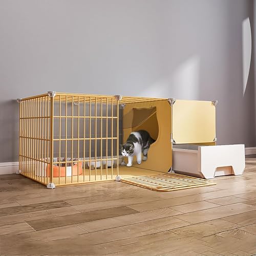 Katzenkäfige für den Innenbereich, DIY-Katzengehege, Katzenhaus, Laufstall für Haustiere, Cattery, Katzenhütte, abnehmbarer Kleintierkäfig aus Metall, für kleine Haustiere, Katzen, Welpen, Katzenkäfige für den Innenbereich, DIY-Katzengehege, Katzenhaus, Laufstall für Haustiere, Cattery, Katzenhütte, abnehmbarer Kleintierkäfig aus Metall, für kleine Haustiere, Katzen, Welpen, von CHEMYO