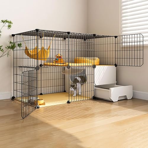 Katzenkäfige für den Innenbereich, Kätzchenkäfig, Katzengehege, DIY-Katzenlaufstall, abnehmbarer Kleintierkäfig, Katzenhaus mit Türen, Tierkäfige für 1–3 Katzen, Hase, Chinchilla (Größe: 111 Katzenkäfige für den Innenbereich, Kätzchenkäfig, Katzengehege, DIY-Katzenlaufstall, abnehmbarer Kleintierkäfig, Katzenhaus mit Türen, Tierkäfige für 1–3 Katzen, Hase, Chinchilla (Größe: 111 von CHEMYO