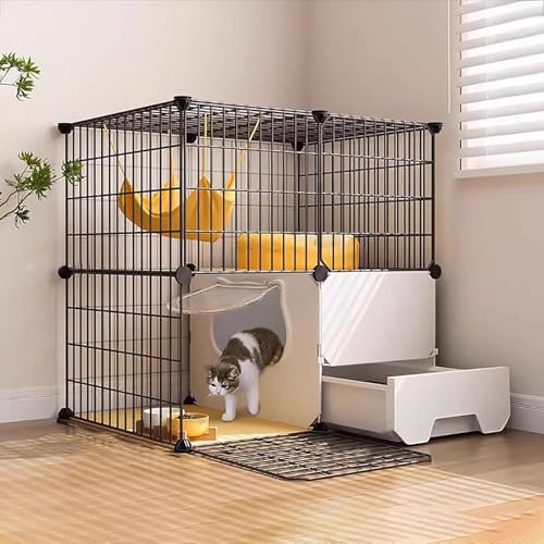 Katzenkäfige für den Innenbereich, Kätzchenkäfig, Katzengehege, DIY-Katzenlaufstall, abnehmbarer Kleintierkäfig, Katzenhaus mit Türen, Tierkäfige für 1–3 Katzen, Hasen, Chinchillas (Größe: 7 Katzenkäfige für den Innenbereich, Kätzchenkäfig, Katzengehege, DIY-Katzenlaufstall, abnehmbarer Kleintierkäfig, Katzenhaus mit Türen, Tierkäfige für 1–3 Katzen, Hasen, Chinchillas (Größe: 7 von CHEMYO