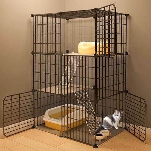 Katzenkäfige für den Innenbereich aus Metall, interaktives Katzenspielzeug für Hauskatzen, Katzenzubehör, verschlüsselter Spalt, Katzenhäuser, Fußpolster aus Kunstharz Katzenkäfige für den Innenbereich aus Metall, interaktives Katzenspielzeug für Hauskatzen, Katzenzubehör, verschlüsselter Spalt, Katzenhäuser, Fußpolster aus Kunstharz von CHEMYO