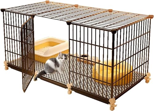Katzenkäfige für den Innenbereich aus Metall, interaktives Katzenspielzeug für Hauskatzen, Katzenzubehör, verschlüsselter Spalt, Katzenhäuser, Fußpolster aus Kunstharz Katzenkäfige für den Innenbereich aus Metall, interaktives Katzenspielzeug für Hauskatzen, Katzenzubehör, verschlüsselter Spalt, Katzenhäuser, Fußpolster aus Kunstharz von CHEMYO