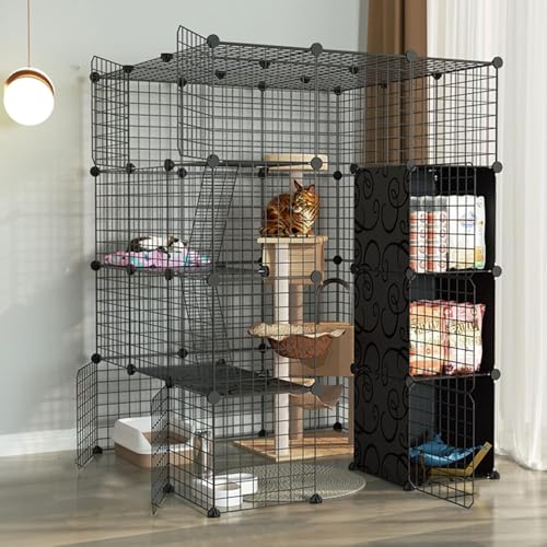 Katzenlaufstall – Katzenkäfig, Hundekäfige, Haustierkäfige für Katzen, selbstgemachter Laufstall für Haustiere, Auslauf, Hofzaunkäfig mit Tür für kleine Haustiere, Kaninchen, Igel, Katzen, Katzenlaufstall – Katzenkäfig, Hundekäfige, Haustierkäfige für Katzen, selbstgemachter Laufstall für Haustiere, Auslauf, Hofzaunkäfig mit Tür für kleine Haustiere, Kaninchen, Igel, Katzen, von CHEMYO
