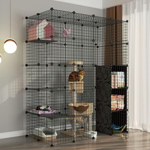 Katzenlaufstall – Katzenkäfig, Hundekäfige, Haustierkäfige für Katzen, selbstgemachter Laufstall für Haustiere, Auslauf, Hofzaunkäfig mit Tür für kleine Haustiere, Kaninchen, Igel, Katzen, Katzenlaufstall – Katzenkäfig, Hundekäfige, Haustierkäfige für Katzen, selbstgemachter Laufstall für Haustiere, Auslauf, Hofzaunkäfig mit Tür für kleine Haustiere, Kaninchen, Igel, Katzen, von CHEMYO