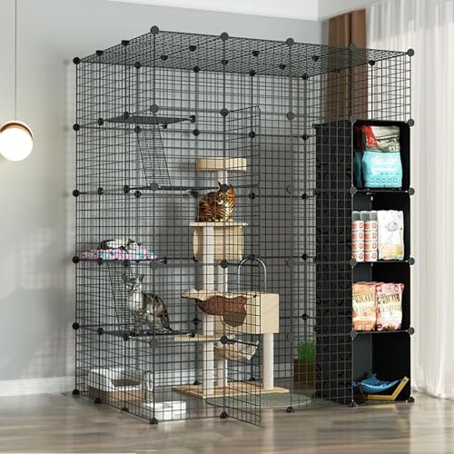 Katzenlaufstall – Katzenkäfig, Hundekäfige, Haustierkäfige für Katzen, selbstgemachter Laufstall für Haustiere, Auslauf, Hofzaunkäfig mit Tür für kleine Haustiere, Kaninchen, Igel, Katzen, Katzenlaufstall – Katzenkäfig, Hundekäfige, Haustierkäfige für Katzen, selbstgemachter Laufstall für Haustiere, Auslauf, Hofzaunkäfig mit Tür für kleine Haustiere, Kaninchen, Igel, Katzen, von CHEMYO