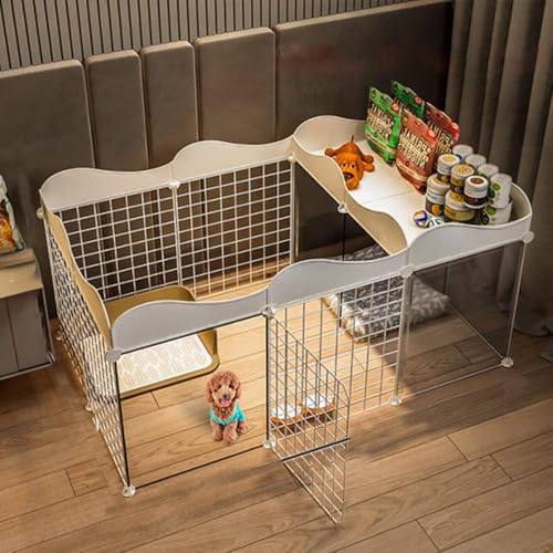 Katzenlaufstall – Katzenkäfig, Hundekäfige, Metall-Laufstall für Haustiere, Katzen-Übungsstall, Käfig, Zwinger, Hund, faltbar, für Meerschweinchen, Kaninchen, Welpen, DIY-Metalldraht-Hofzau Katzenlaufstall – Katzenkäfig, Hundekäfige, Metall-Laufstall für Haustiere, Katzen-Übungsstall, Käfig, Zwinger, Hund, faltbar, für Meerschweinchen, Kaninchen, Welpen, DIY-Metalldraht-Hofzau von CHEMYO