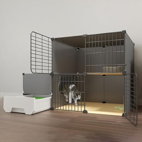 Katzenlaufstall für Hauskatzen, Katzengehege, Katzenspielgehege für den Innenbereich, abnehmbare Katzenkäfige aus Metalldraht, großer Übungsbereich für 1–4 Katzen im Freien, Kaninchen, Frett Katzenlaufstall für Hauskatzen, Katzengehege, Katzenspielgehege für den Innenbereich, abnehmbare Katzenkäfige aus Metalldraht, großer Übungsbereich für 1–4 Katzen im Freien, Kaninchen, Frett von CHEMYO