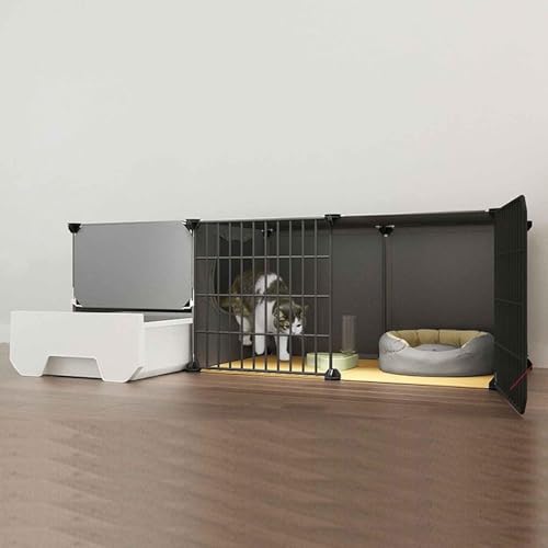 Katzenvilla für den Innenbereich mit geschlossener Katzentoilette, Laufstall für Haustiere, Katzenkäfig für den Innenbereich, Metall und ABS-Kunststoff, ultrabreite Plattform/111 * 49 * 39 c Katzenvilla für den Innenbereich mit geschlossener Katzentoilette, Laufstall für Haustiere, Katzenkäfig für den Innenbereich, Metall und ABS-Kunststoff, ultrabreite Plattform/111 * 49 * 39 c von CHEMYO