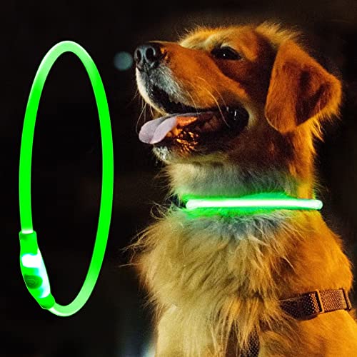 CHENEVER Leuchthalsband Hund, SerDa-Run Leuchthalsband für Hunde Aufladbar, Hundehalsband Leuchtend LED von CHENEVER