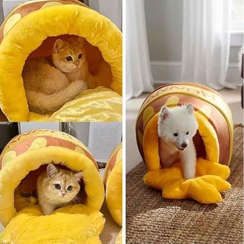 CHENGDAN Katzenbett Höhle Honeypot Katzenhaus Indoor Katze Niedlich und Bequem Haustier Katzensofa Niedlich und Bequem Haustier Katzenhaus CHENGDAN Katzenbett Höhle Honeypot Katzenhaus Indoor Katze Niedlich und Bequem Haustier Katzensofa Niedlich und Bequem Haustier Katzenhaus von CHENGDAN