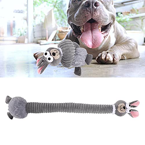 CHENGGONG Haustierspielzeug, Plüsch Langstreifen Haustier Molar Spielzeug, für Hunde Katzen Gray Cute Rabbit von CHENGGONG