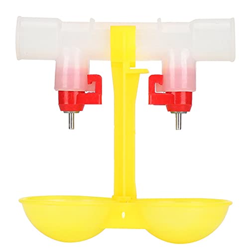 CHENGGONG Sicherer Doppelnippel-Hühnerbecher Hängender Nippel-Trinkbrunnen, Doppelnippel-Hühnerbecher, für Geflügel 6 Points von CHENGGONG