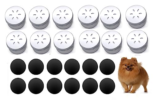 CHENGXINWENHUA - Packung mit 12 Metall-Nasenbehältern für Hunde mit 12 magnetischen Dosen für die Arbeit mit Gerüchen für Hunde, Trainingsbox mit Gerüchen für Hunde von CHENGXINWENHUA