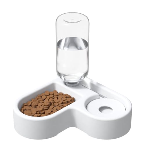 CHENGZI Pet Automatic Waterer Cat Bowl Food Bowl (White) von CHENGZI