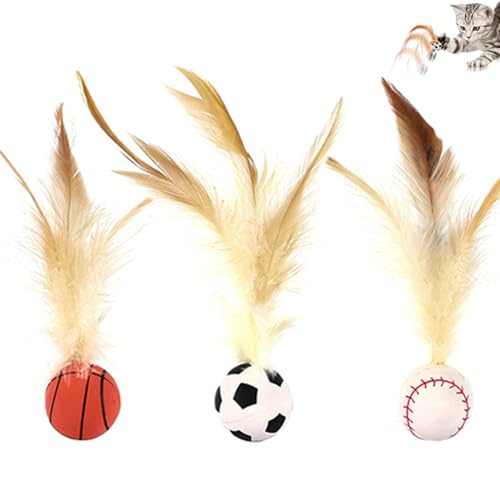 3 Stück Celery Pets, Interaktives Feder Ball Spielzeug Set für Katzen, Hüpfender Katzenball mit Feder, Katzenspielzeug Feder, Ballspielzeug für Katzen, Interaktives Katzenspielzeug für Katzen 3 Stück Celery Pets, Interaktives Feder Ball Spielzeug Set für Katzen, Hüpfender Katzenball mit Feder, Katzenspielzeug Feder, Ballspielzeug für Katzen, Interaktives Katzenspielzeug für Katzen von CHENRI