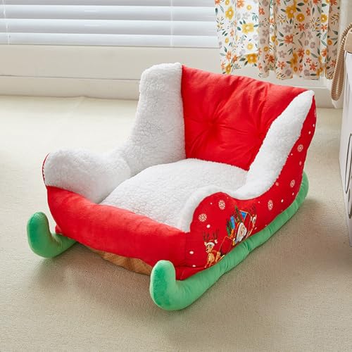 CHENRI Christmas Dog Bed, Weihnachten Hundebett, Weihnachten Schlitten Hundebett, Rote Weihnachten Katzenbett, Weich Plüsch Weihnachten Haustierbett Hundesofa für kleine, mittlere und große Hunde CHENRI Christmas Dog Bed, Weihnachten Hundebett, Weihnachten Schlitten Hundebett, Rote Weihnachten Katzenbett, Weich Plüsch Weihnachten Haustierbett Hundesofa für kleine, mittlere und große Hunde von CHENRI