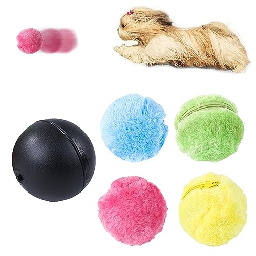 CHENRI Rectionrae Active Rolling Ball, Haustier elektrische Ball Spielzeug mit 4 Plüsch Abdeckung, Interaktives Hundespielzeug Balls, Automatischer Rollerball für kleine, mittlere und große Hunde CHENRI Rectionrae Active Rolling Ball, Haustier elektrische Ball Spielzeug mit 4 Plüsch Abdeckung, Interaktives Hundespielzeug Balls, Automatischer Rollerball für kleine, mittlere und große Hunde von CHENRI