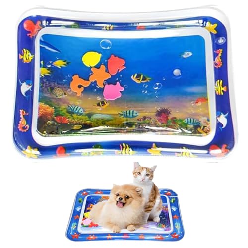 CHENRI Sensor Water Playmat, Sensorische Wasser Spielmatte für Katzen, Wassermatte Sensorisches Spielzeug, Sommer Wasserspielmatte, Interaktives Katzenspielzeug, Wassermatte für Katzen, Hunde (B) von CHENRI