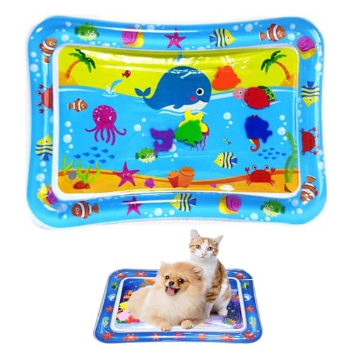 CHENRI Sensor Water Playmat, Sensorische Wasser Spielmatte für Katzen, Wassermatte Sensorisches Spielzeug, Sommer Wasserspielmatte, Interaktives Katzenspielzeug, Wassermatte für Katzen, Hunde (D) von CHENRI