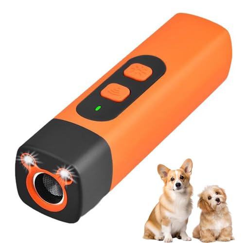 CHENRI Ultrasonic Dog Repeller, 2025 Neues Anti Bell Gerät Hunde, Wiederaufladbares Antibell für Hunde, Antibell Ultraschall Gerät mit Taschenlampe für Außen Innen von CHENRI