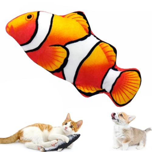 CHENRI Vibrating Fish for Dogs, Fisch Hundespielzeug, Katzenspielzeug Fisch Selbstbeschäftigung Elektrisch mit Katzenminze, Interaktives Simulation Waschbares Katzen Spielzeug für Hund Katze ﻿ (B) von CHENRI