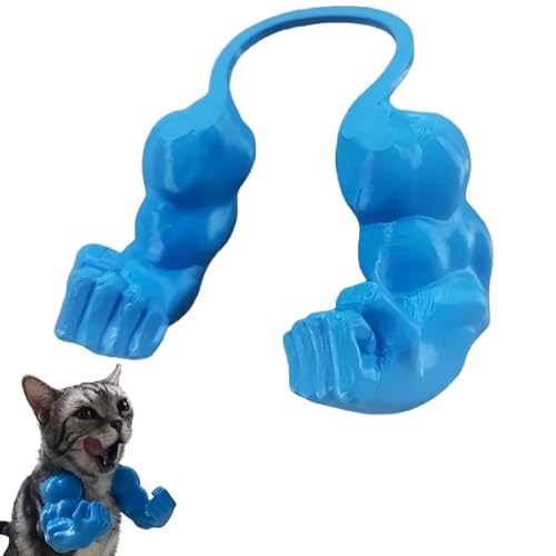 Creative Cat Muscle Arms, Kreative Katzenmuskelarme, 3D-Gedruckter Katzenhalsarm mit Muskeln, Lustiger Haustier-Großarm, Katzenmuskelarm Halloween-Katzenkostüm-Accessoire für Katzen (Blau) von CHENRI
