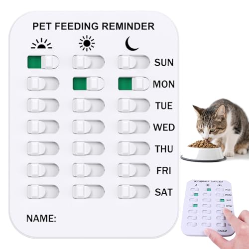 Did You Feed The Cat Tracker, Magnetische Fütterungserinnerung für Hunde und Katzen, 3-mal täglich Indikation, Katze Fütterungstabelle, Futter-Tracker für Hunde und Katzen Did You Feed The Cat Tracker, Magnetische Fütterungserinnerung für Hunde und Katzen, 3-mal täglich Indikation, Katze Fütterungstabelle, Futter-Tracker für Hunde und Katzen von CHENRI