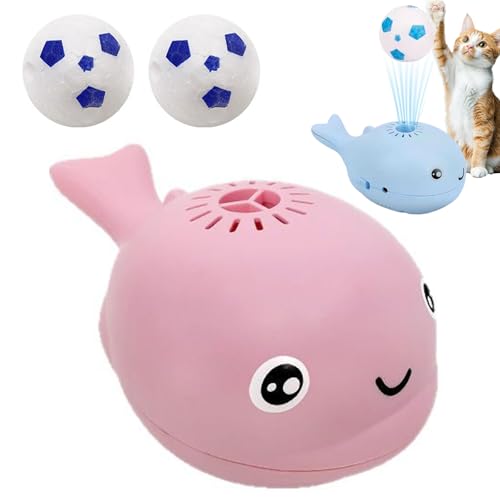 Floating Ball Cat Toy, Schwimmender Ball Katzenspielzeug, 2-in-1 Elektrisches Wal schwimmendes interaktives Katzenspielzeug, Elektrisch beweglicher Balls Spielzeug für Katze (Rosa) von CHENRI